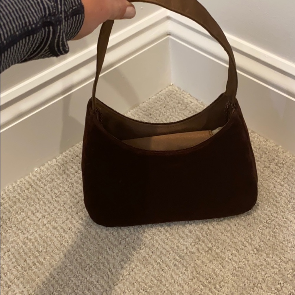 Valerie Stephens Brown velvet purse(2 strap optn)